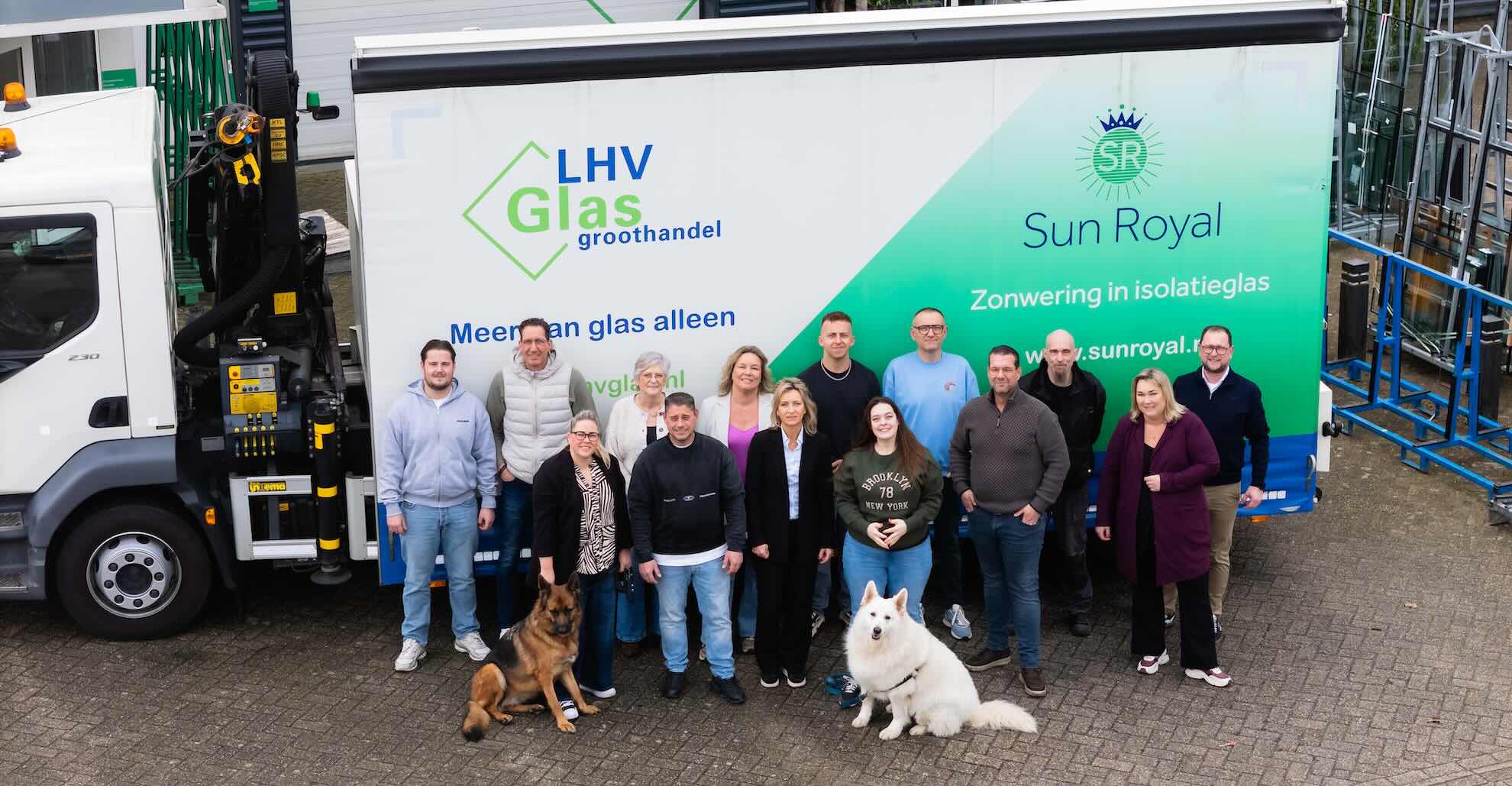 Teamfoto LHV Glas in Den Bosch