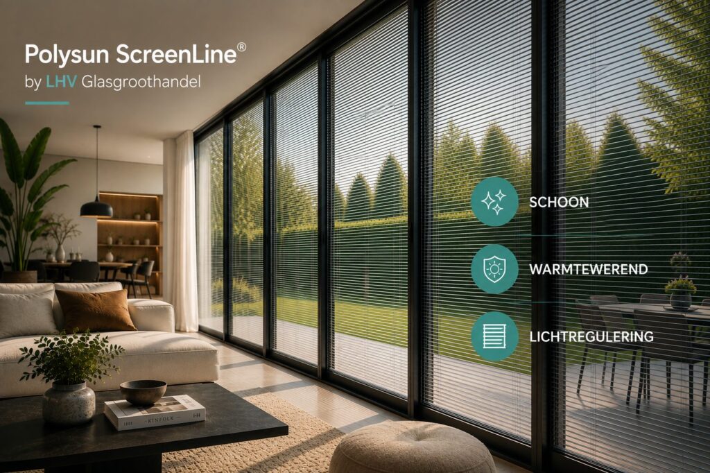 Lamellen tussen het glas polysun Screenline